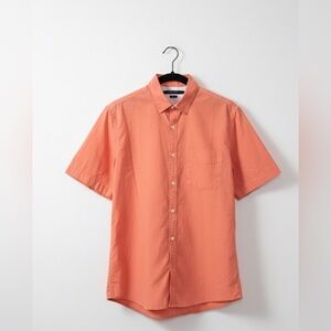 Perry Ellis Men's Coral Short Sleeve Button Down Shirt